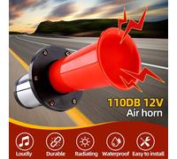12V Rot Hupe Ahooga Fanfare Oldtimer Klang Sound Signalhorn für KFZ LKW PKW Bus