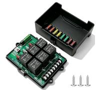 12V Sicherungs Relaisbox, Wasserdicht Relaisbox mit 6-fach Relais und 14 ATC/ATO-Flachsicherungen, 12V Relais Sicherungskasten Universal Sicherungsbox Relaiskasten für Auto LKW PKW Boote