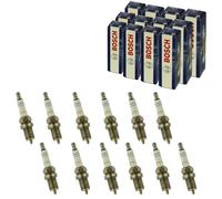 12x BOSCH Zündkerze passend für VW Golf 4 1.6 APF AEH Renault Twingo 1.2 D7F 700