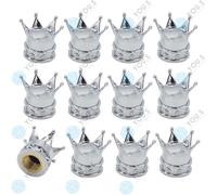12x YOU.S Ventilkappen Krone in Silber Reifenventil für PKW LKW Motorrad Fahrrad