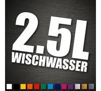 13061 2.5L Wischwasser Aufkleber 67x100mm Fun OEM JDM DUB Tuning Auto Sticker