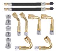 14 tlg Ventilverlängerung Set für LKW Felgenventile 45° 90° 135° 180mm