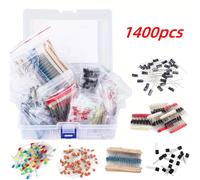1400PCS LED-Elektronik Komponenten Diode-Transistor-Kondensator-Widerstand-Kit