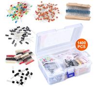 1400PCS LED-Elektronik Komponenten Diode-Transistor-Kondensator-Widerstand-Kit
