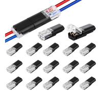 15 Stück Auto Kabelverbinder 2 Polig, Kabel Steckverbinder Stecker 12V, Auto Steckverbindung Steckverbinder, Schneller Kabelstecker Verbindungen 18-22 AWG Kabel Crimp, Kabelstecker für KFZ LKW