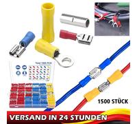 1500-tlg. Kabelschuhe Sortiment Box Auto KFZ Steckverbinder Flachstecker Satz