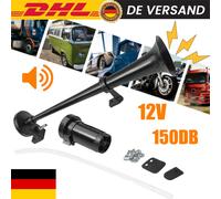 150DB 12V Fanfare Hupe Druckluft Horn Nebelhorn Chrom mit Kompressor für PKW LKW