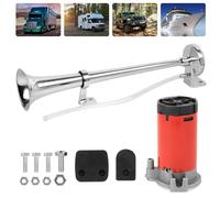 150DB 12V Fanfare Hupe Druckluft Horn Nebelhorn Chrom mit Kompressor PKW LKW