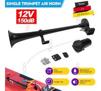 150DB 12V Fanfare Hupe Druckluft Horn Nebelhorn Chrom mit Kompressor PKW LKW KFZ