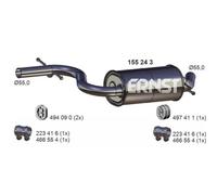 1x Mittelschalldämpfer ERNST 155243 passend für VAG
