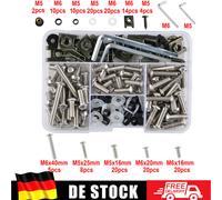 155 Teilig Motorrad Schraubenset Verkleidungsschrauben M5 M6 Aluminium Klemmen