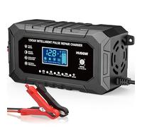 15A Auto Batterieladegerät 12 V/24 V, 9 Stufen Automatik Lithium Ladegerät Autobatterie mit Reparatur, Intelligentes Akku-Ladegerät für Auto, LKW, Motorrad, Boot, LiFePO4 Batterien