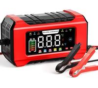 15A Auto Batterien Ladegerät, Aibeau 12V/24V Intelligentes KFZ Autobatterie Ladegerät mit 9-Stufen-Ladung, LCD-Bildschirm für Auto, AGM, Gel Blei-Säure-Batterien und LiFePO4-Batterien