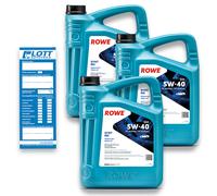 15L ROWE Motoröl Hightec Synt RSi 5W-40 MB 229.3 226.5 VW 502 00 505 00 Porsche 20068-0050-99