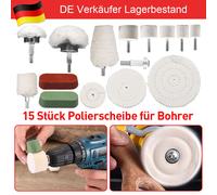 15x Chrom-Alu Felgen Polierset Polierscheibe Politur Polierköpfe Polierpaste KIT