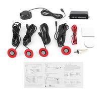 16,5-mm-Auto-Einbau-Backup-Radarsensor, Rückfahrassistenz-Kit mit Audio-Summer, Einparkhilfesystem für Fahrzeuge, LKWs, SUVs, ABS-Kunststoff, Blau, Rot, Grau, Silber, Weiß, Schwarz (Silber)