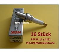 16 NGK Zündkerzen PLATIN PFR5R-11 4292 für MERCEDES BENZ S Coupe C215 500 55AMG