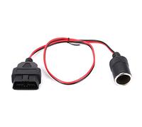 16-poliger Buchse auf OBD2 Stecker Adapter, ABS Zigarettenanzünder Motorrad OBD Kabel für Vechile Ladegeräte Navigatoren Fahren Recorder