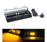 16 SMDs 12v/24v gelb LED Warnleuchte lampen 17 Strobe-Modi Innenraum Blitzmuster