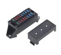 16-Wege-Kfz-Sicherungskasten, 16-teiliges Klemmenset für Mini-Halter-Crimpklemmen, 32-Draht-Kit, Flachsicherungshalter