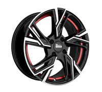 MAM WHEELS Rs5 Black Front Polish Red Inside 6.5x16 ET 20 4/108 Alufelge Schwarz