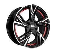 MAM WHEELS Rs5 Black Front Polish Red Inside 6.5x16 ET 20 4/108 Alufelge Schwarz