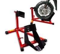 17065/ Motorrad Montageständer vorne Transportständer Vorderrad Rot / Schwarz