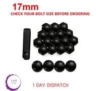 17mm Glanz Schwarz 20x Radmuttern Kappen For Opel Corsa Crossland Insignia Nova