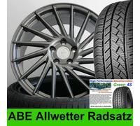 18" ABE Keskin KT17 Palladium Allwetter 225/40 für VW Golf 7 VII Variant AUV
