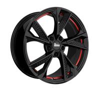 18 Zoll MAM RS6 5x114.3 ET30 Alufelgen BLACK PAINTED RED INSIDE