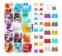 180PCS KFZ Sicherungen Set Auto Sicherungen Set Gemischt mit Mini & Standard Flachsicherungen für PKW/Wohnmobil/Motorrad Hohe Qualität Schnelle Installation Schutz vor Überlastung und Kurzschluss