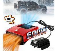 18V-21V Akku Heizlüfter 600 Watt Kfz Auto Zusatzheizung Keramikheizer mit LED DE