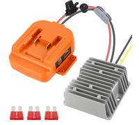 18V zu 12V Step Down Konverter für 18V PXC Power X-Change, Abwärtswandler Power Wheel Batterie Adapter mit 30A-Sicherung, DC 12 V 15 A 180 W Converter Power Station for RC Car, Robotics, DIY