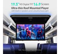 19,5" Deckenmonitor 1080P Video HD HDMI USB Auto Roof Monitor LCD Lautsprecher