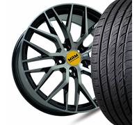 19" MAM RS4 Black Front Polish ABE Sommerräder 225/40 für Seat Ateca 2WD 5FP