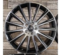 ALUFELGEN KESKIN, KT18 TURBO, 8,5X19 ET45 5X112 72,6, BLACK FRONT POLISH