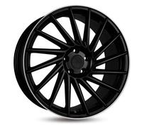 Keskin KT17 Hurricane Matt Black Lip Polish Alufelge 19 Zoll ET45 5x112 ML72,6