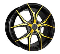 Keskin Wheels Kt19n Black Front Gold 8.5x19 ET 45 5/112 Alufelge Schwarz