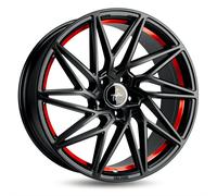 Keskin KT20 Future Matt Black Red Inside Alufelge 19 Zoll ET35 5x120 ML72,6