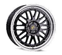 Keskin KT22 Retro Black Lip Polish Alufelge 19 Zoll ET30 5x100 ML57,1