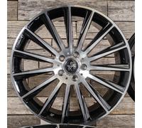 ALUFELGEN KESKIN, KT18 TURBO, 8,5X19 ET45 5X112 72,6, BLACK FRONT POLISH