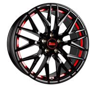 ALUFELGEN MAM, RS4, 8,5X19 ET40 5X114,3 72,6, BLACK PAINTED RED INSIDE