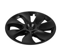 19-Zoll-Radnabenkappe, 4 Stück, schwarz, vollständig umwickelter Felgenschutz, universelle Felgenabdeckung für Model Y 2020 bis 2023(Symmetrischer Stil)