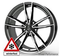 19 Zoll UX24 concave Alufelgen 9x19 5x112 ET40 schwarz poliert für Audi Mercedes
