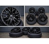 2DRV WH37 Schwarz Glanz Lackiert Alufelge 19 Zoll ET40 5x108 ML72,6