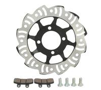 190mm Bremsscheibe für 50ccm bis 125ccm Dirt Bike Motorrad ATV Roller Hochfeste Stahllegierung mit Stützschrauben und Bremsbeläge Hohe Leistung stabil Bremswirkung idealer Ersatz