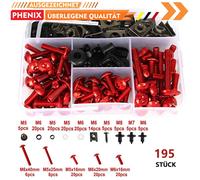 195 Stück Motorrad-Windschutzscheiben-Verkleidungsschrauben Befestigungsclip