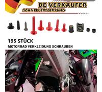 195 Stück Universelles Motorrad-Windschutzscheiben-Verkleidungsschrauben-Set