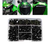 195x Motorrad Verkleidungsschrauben Schwarz set für Yamaha Kawasaki BMW Honda DE