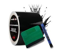 1A Style Sticker Blackline-Serie Zierleisten Folie zum Folieren von Auto Chromleisten Frontgrill 10M Selbstklebend (Schwarz Glanz, 70mm Bundle)